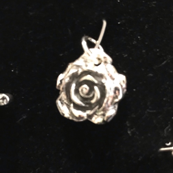 New Rose Charm- Fine Silver (PMC) - Picture 2 of 3